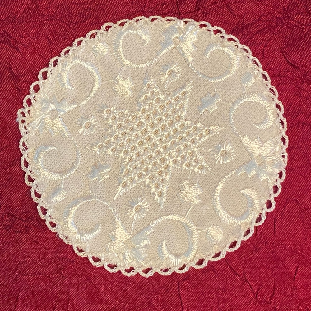 Beautiful Vintage Hand Embroidered Kalocsa Hungarian Coasters